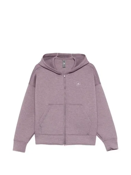Суичър с качулка Adidas виолетово