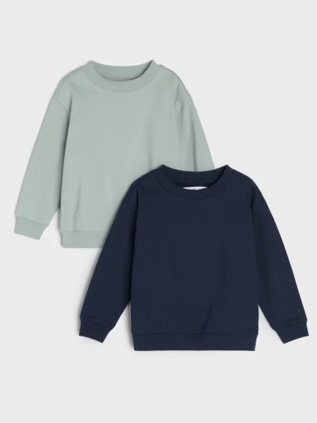Sinsay mikiny crewneck 2 pack námořnická modrá