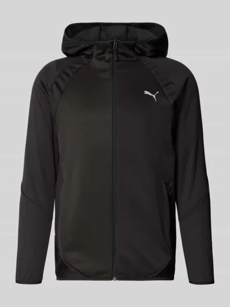 Kurtka treningowa o kroju regular fit z nadrukiem z logo Puma Performance czarna