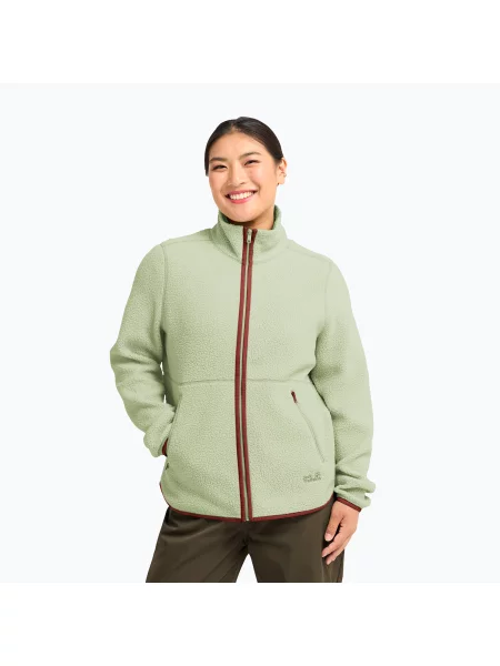 Bluză fleece pentru femei Jack Wolfskin Lite Curl Full Zip melon