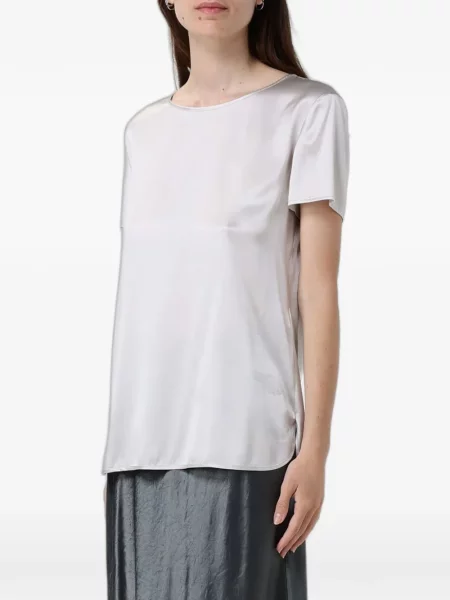 Scurt tricou Max Mara din satin gri
