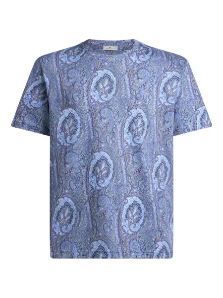 Tricou Etro cu model floral albastru