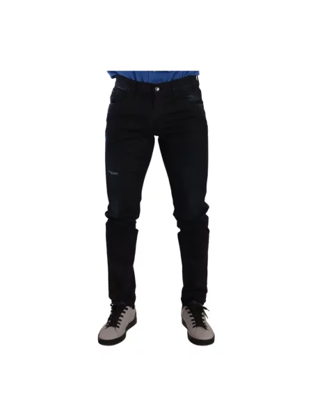 Skinny jeansy skinny Dolce And Gabbana biznesowe czarne
