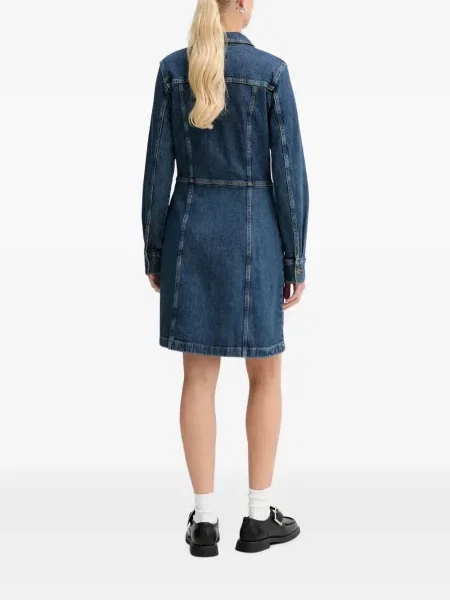 Pulover Levi's® skinny fit cu imagine cu decolteu rotund galben