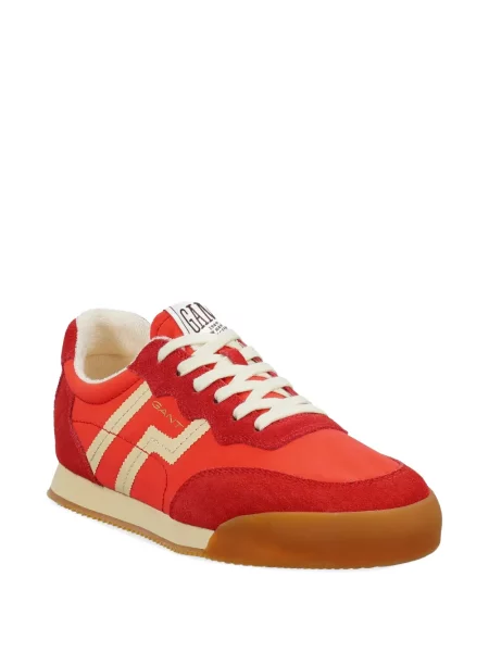 Sneakerși Gant din piele de căprioară cu dungi roșu