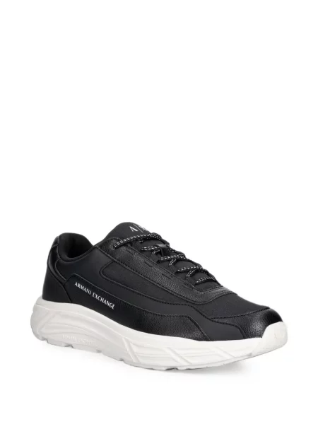Sneakerși Armani Exchange cu imagine negru