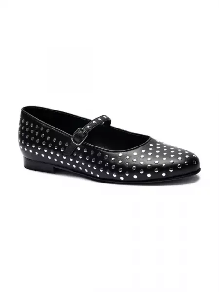 Alohas Bőr balerina Lucien fekete