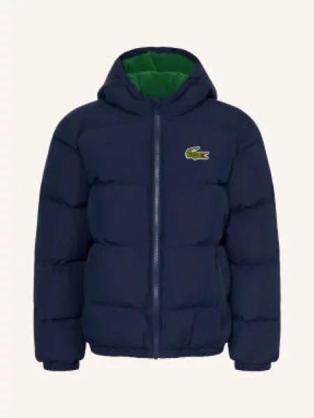 Lacoste Kurtka Pikowana blau granatowa