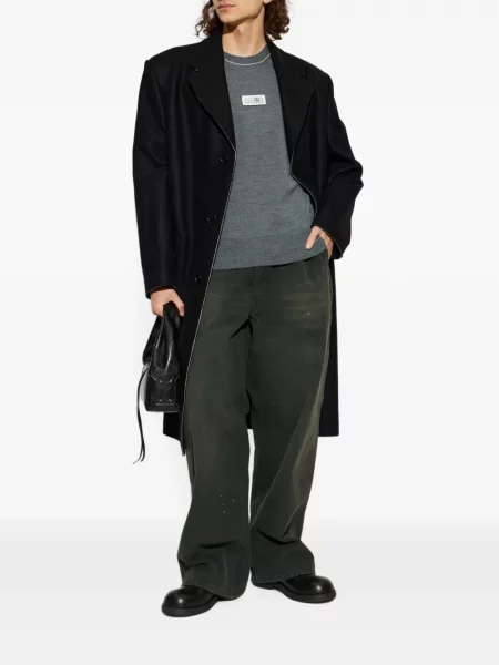 Džemper Mm6 Maison Margiela s autogramom siva