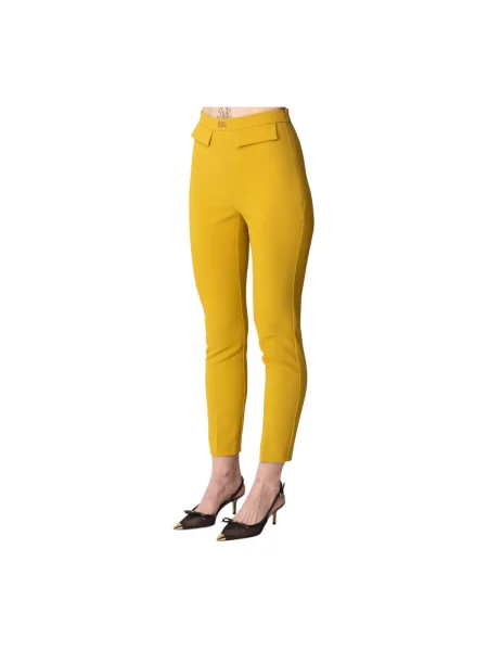 Pantaloni Elisabetta Franchi galben