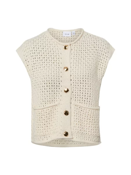 Vila kamizelka z dzianiny VIFiluca Kobiety jednolity S beżowy