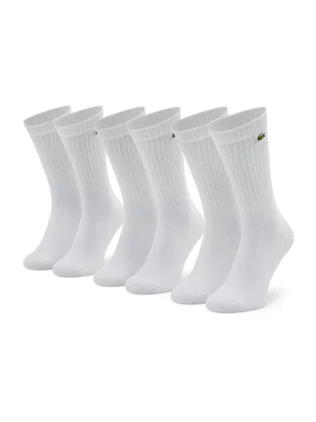 Κάλτσες μακριές Lacoste λευκό