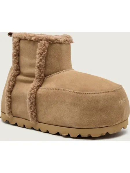 INUIKII Bocanci CHUNKY | shearling | zamsz bej