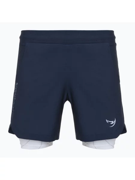 Spodenki treningowe FUMETSU Icon Dual Layer Training navy/ white białe