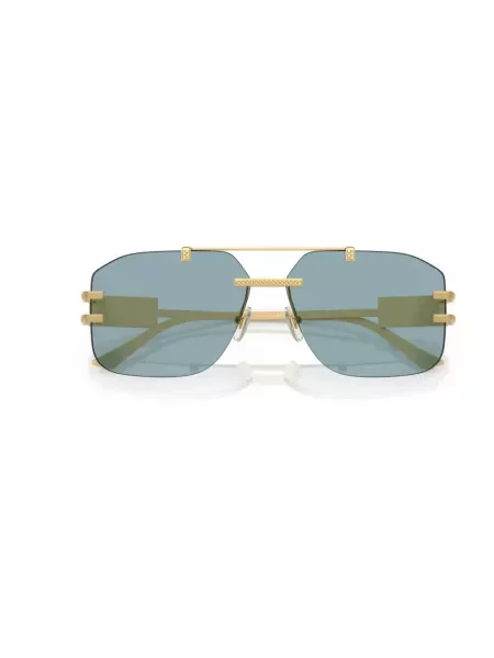 Versace Akcesoria Mężczyzna Żółty 60 MM Stylowe okulary przeciwsłoneczne w czarnym niebieskie
