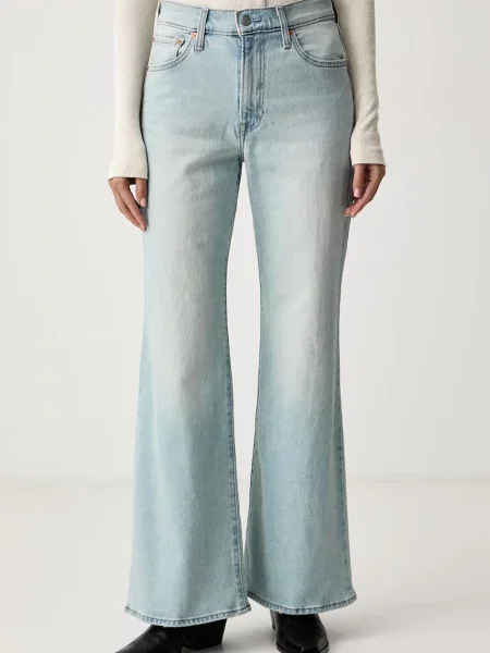 Levi's blugi flared pentru femei RIBCAGE FLARE albastru