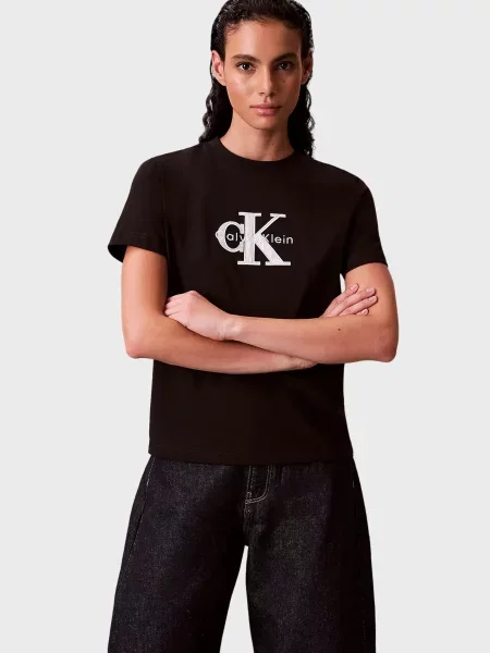 Класична футболка Calvin Klein Jeans чорна