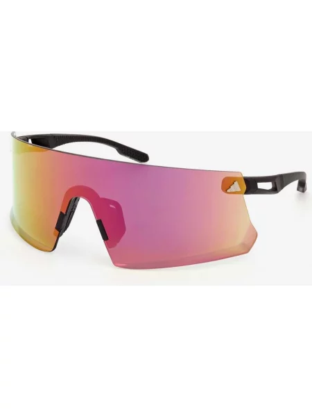 Okulary adidas Dunamis Sport matowa czerń soczewka lustrzana fioletowa czarne