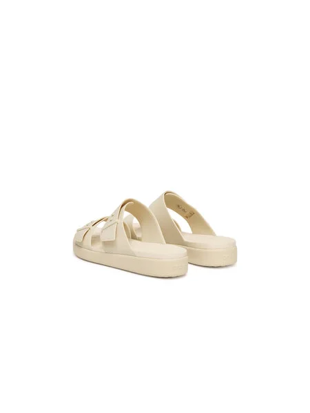 Šľapky Crocs Brooklyn Buckle Low Low Écru