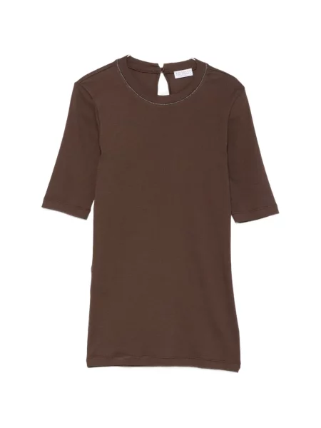 Tricou Brunello Cucinelli maro