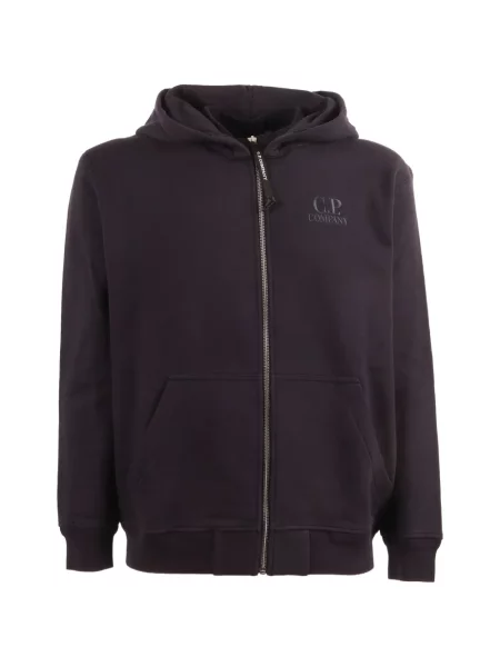 Флийс суичър с качулка C.p. Company с качулка синьо