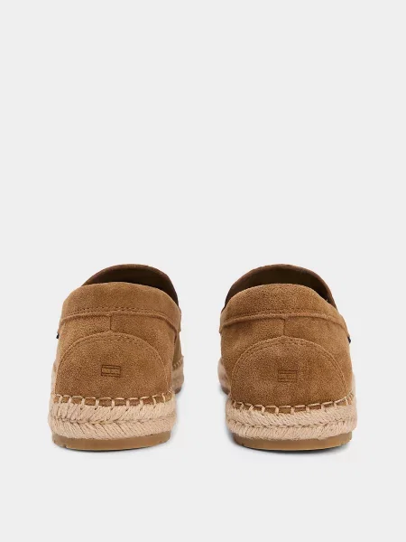 Шкіряні Лофери Tommy Hilfiger FLEXIBLE HILFIGER SDE ESPADRIL коричневий