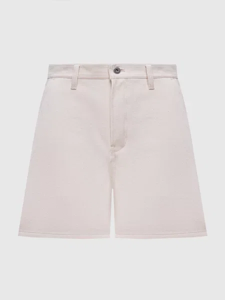 Джинсові шорти з патчем логотипа Jil Sander бежеві