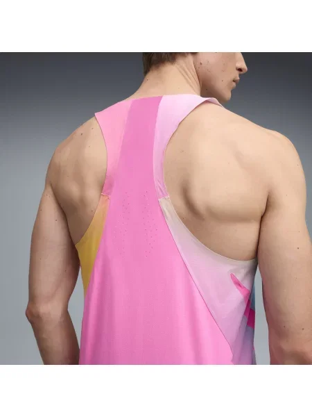 PUMA koszulka bez rękawów do biegania Lightspeed ULTRAWEAVE Graphic Odzież S różowy