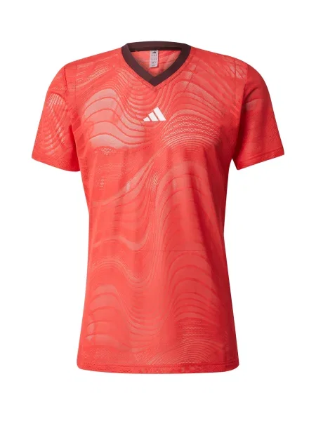 Tricou Adidas Performance plasă roșu