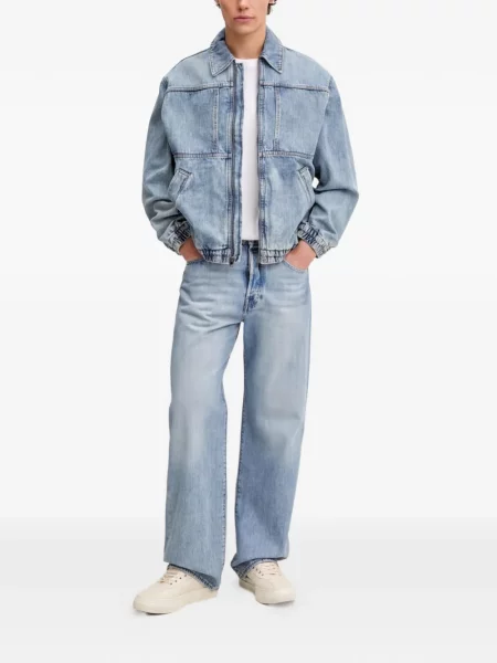 Gulerat pantaloni Levi's® evazate zdrențuiți albastru