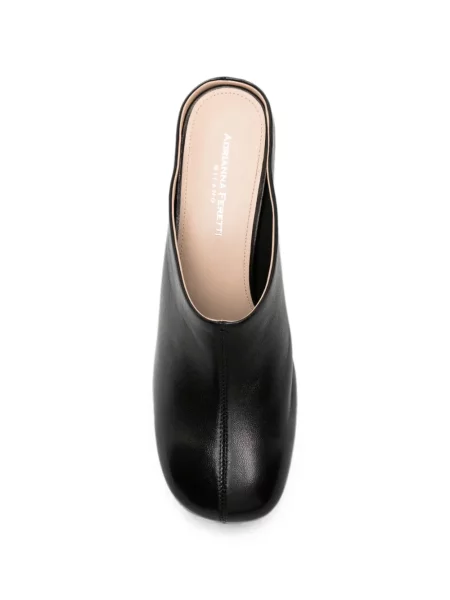 Kožené mules Adrianna Feretti černé
