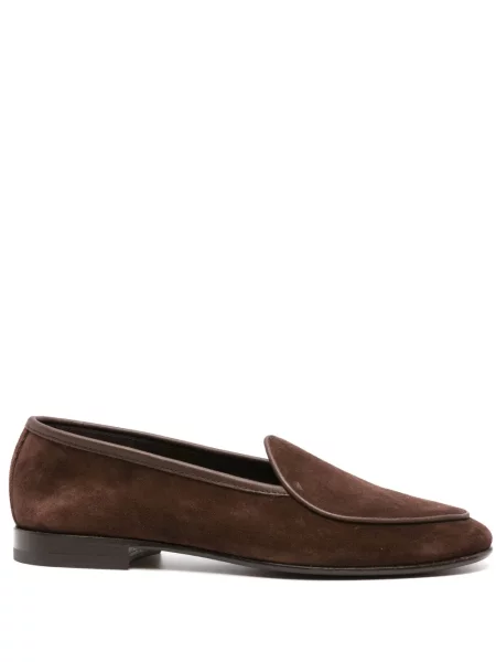 Pantofi loafer Scarosso din piele de căprioară maro