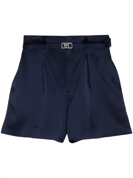 Pantaloni scurți Ralph Lauren Collection din satin albastru