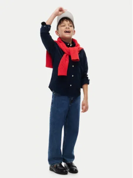 Tommy Hilfiger Marškiniai Flag Oxford Tamsiai mėlyna