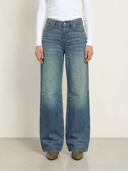 Allsaints Jeansy Wide Leg Lou blau