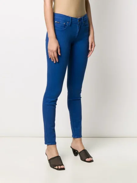 Skinny džíny Polo Ralph Lauren s nízkým pasem modré