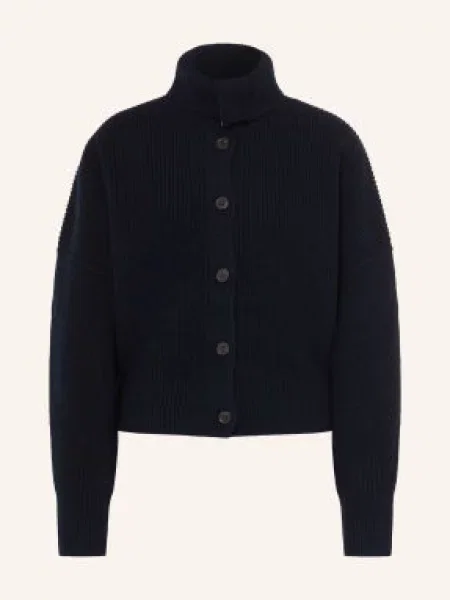 Allsaints Pletený Svetr Caron Z Merino Vlny tmavě modrá