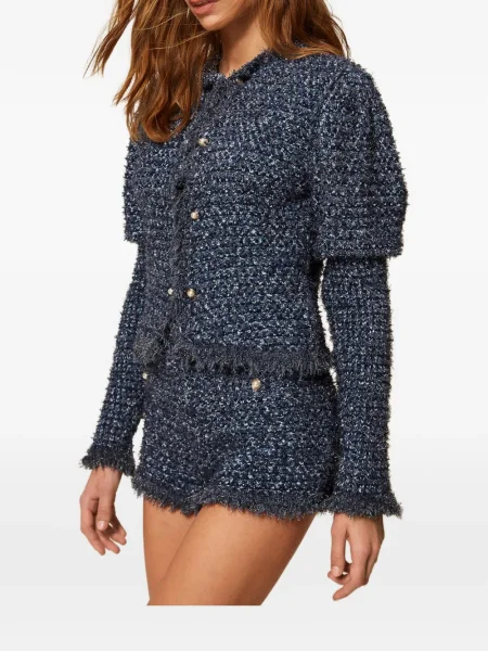 Pantaloni scurți Twinset tricotate albastru