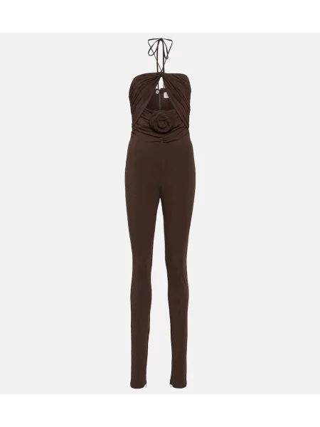 Jersey kombinezon Magda Butrym s cvetličnim vzorcem rjava