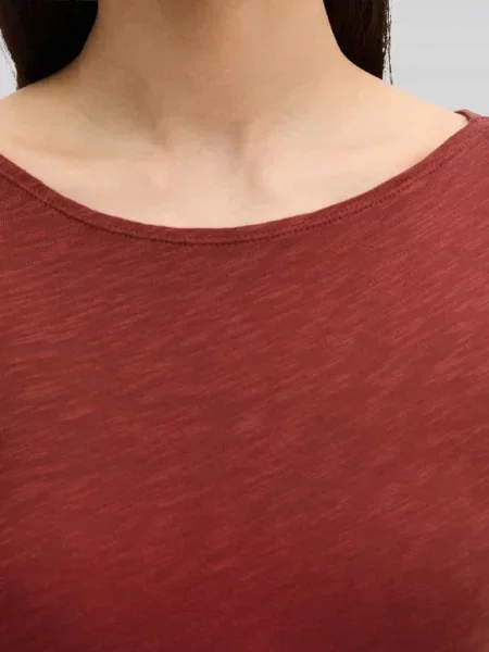 Męski t-shirt o kroju regular fit z czystej bawełny Marc O'polo bordowa