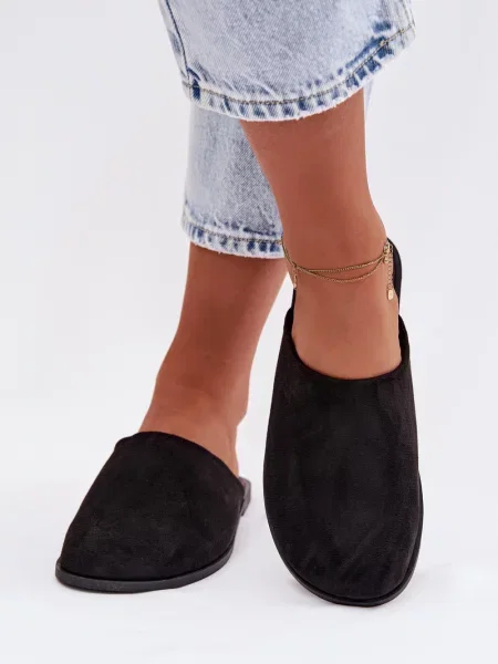 Papuci Boto din piele negru