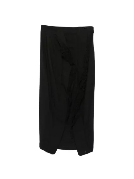 Fustă midi Rundholz din dantelă negru