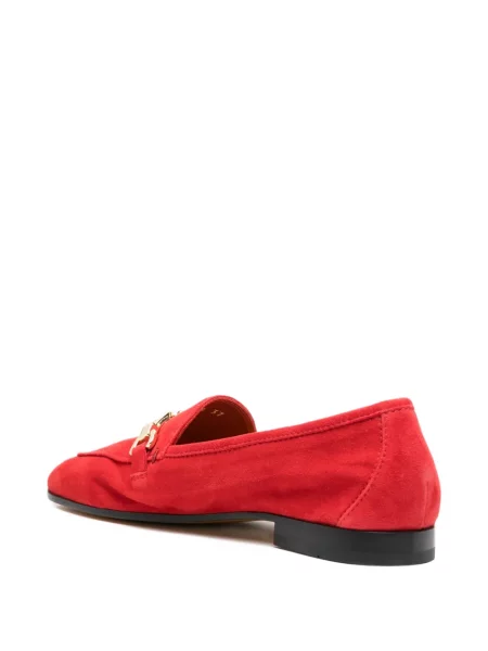Pantofi loafer Doucal's din piele de căprioară roșu