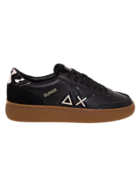 Sneakersy Sun68 skórzane czarne