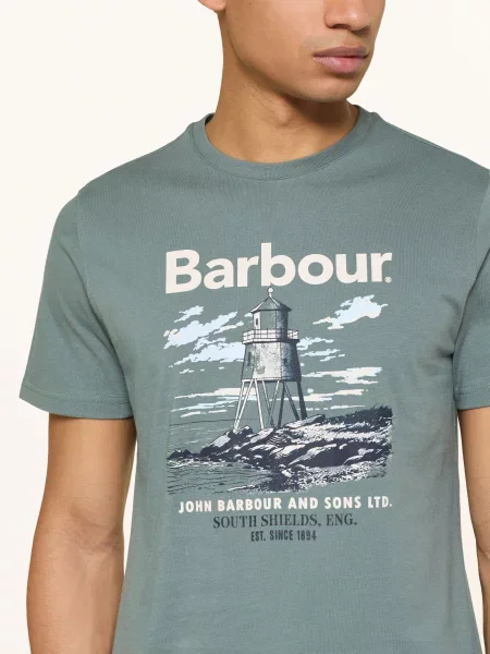 Barbour Tričko Harbourside olivová tmavě modrá béžová