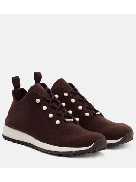 Kašmírové tenisky Jimmy Choo hnědé