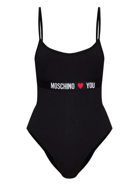 Body Moschino cu bretele negru
