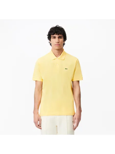Lacoste Koszulka Polo Oryginał Petit Piqué żółta