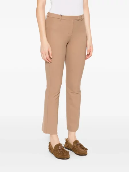 Hlače 's Max Mara ošišan smeđa