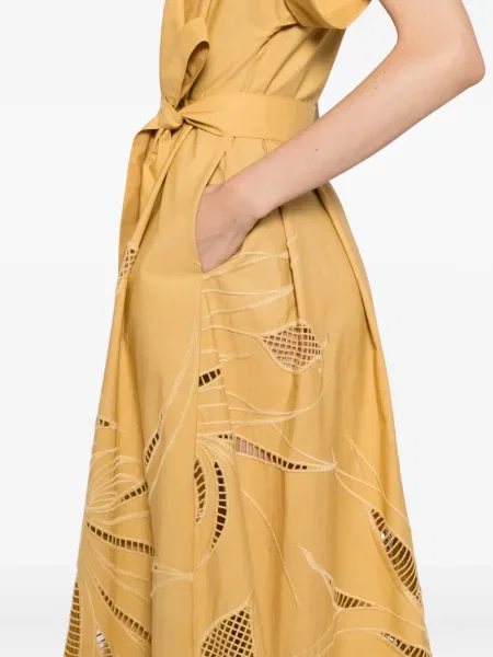 Rochie midi Elie Saab cu broderie până la genunchi de costum